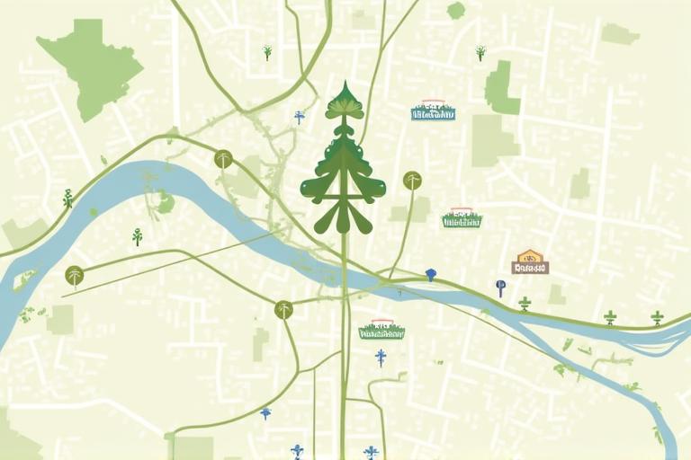 Mappa stilizzata di Milano con indicatori per parchi, centri benessere e luoghi tranquilli
